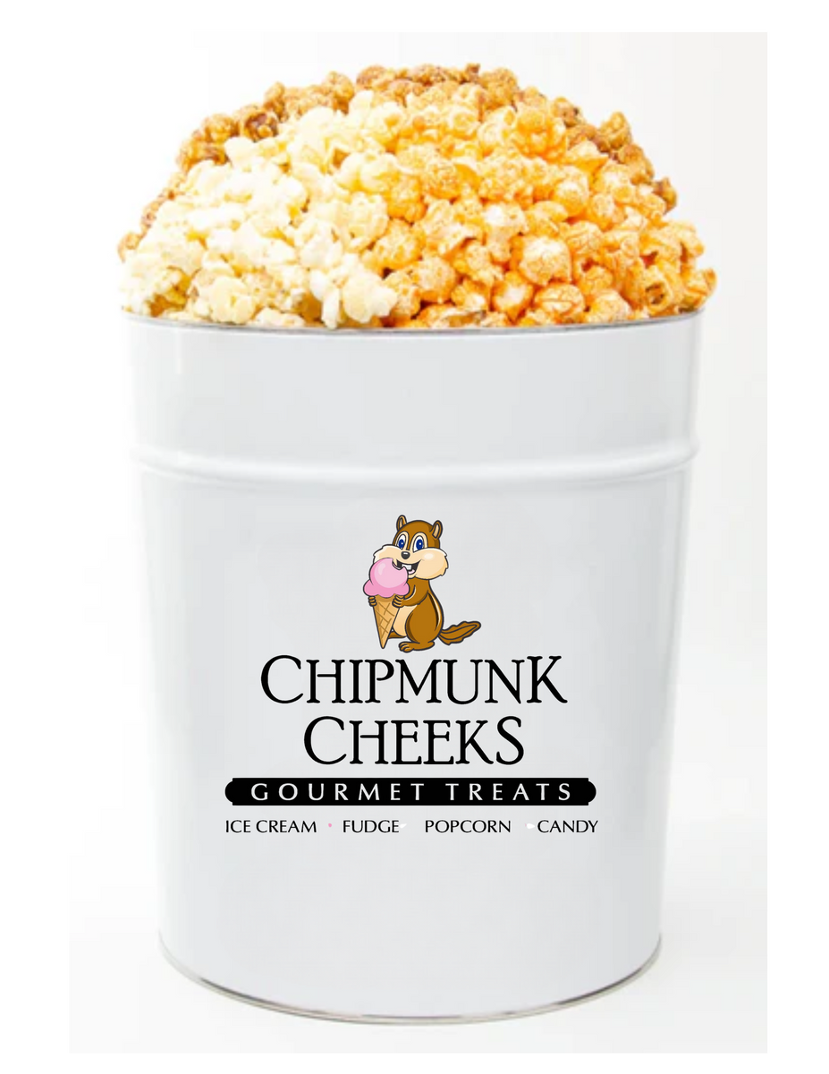 1 Gallon Popcorn Tin – Chipmunk Cheeks Gourmet Treats